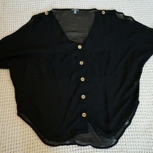 Charlotte Russe flowy sheer top